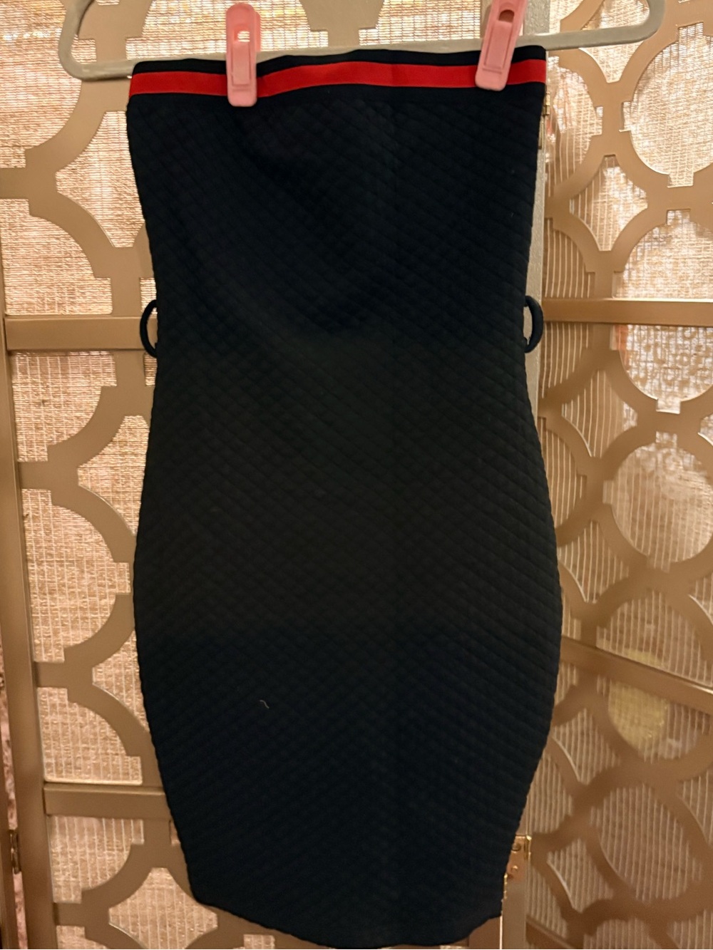 Black Quilted Mini dress